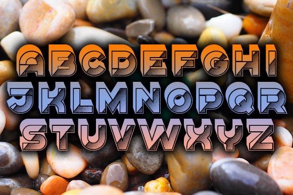 Rocking Font PNG with transparent background - Preview 2