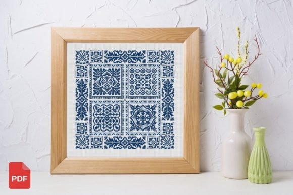 Sampler Cross Stitch Vintage Pattern