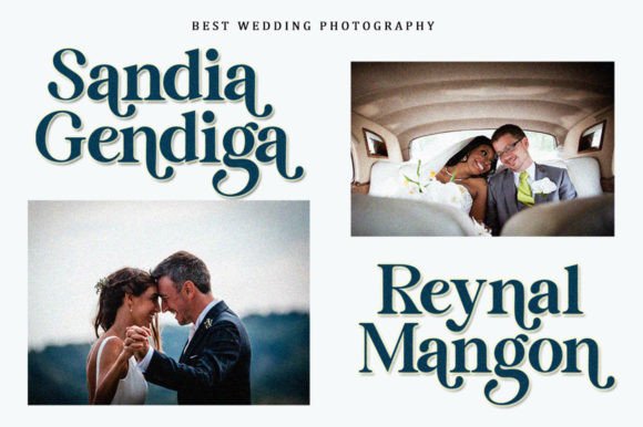 Sandia Mangon Font PNG with transparent background - Preview 1