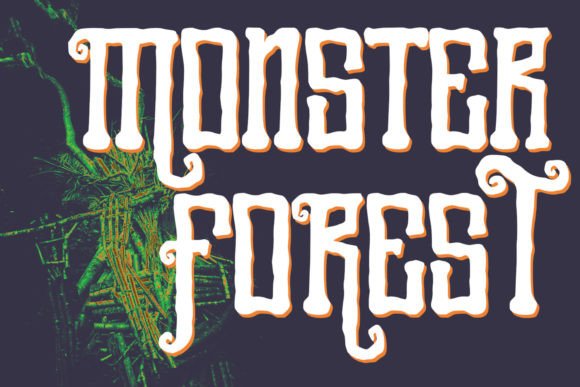 Scary Woods Font PNG with transparent background - Preview 3