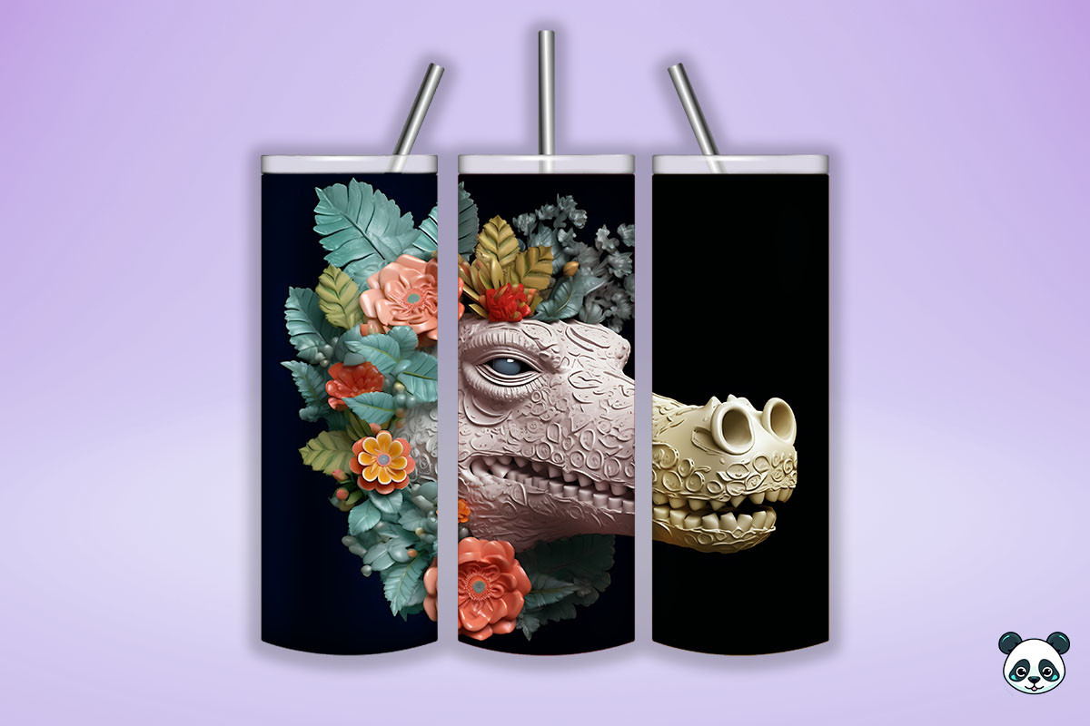 3D Crocodile Tumbler Wrap 1 Graphic by Pandastic · Creative Fabrica