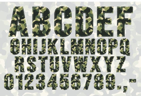 Camouflage Font - Preview 2