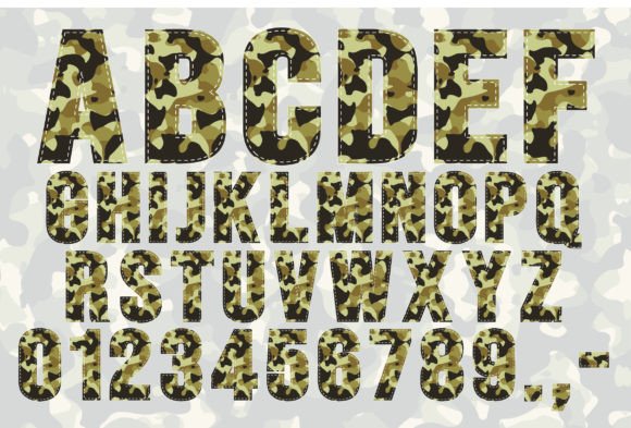 Camouflage Font - Preview 3