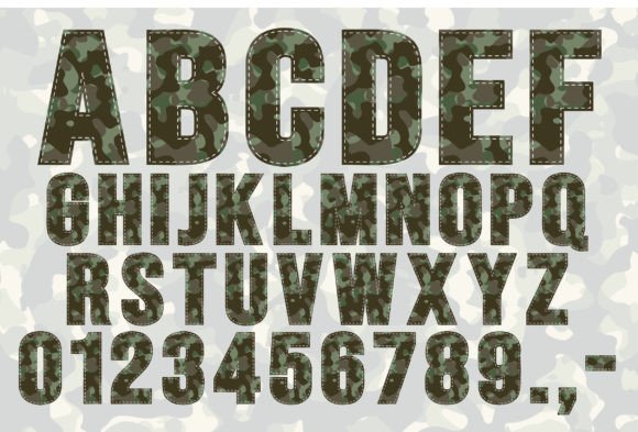 Camouflage Font - Preview 4