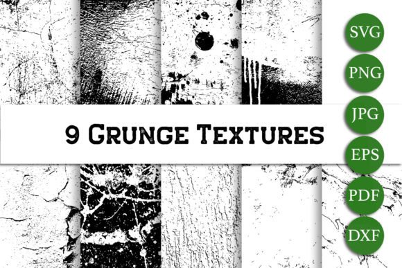Distressed Grunge Textures Bundle SVG