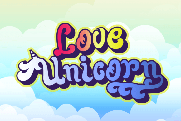 Glunicorn Font PNG with transparent background - Preview 3