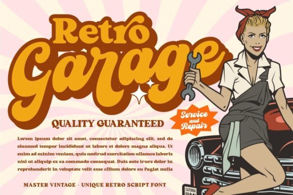 Master Vintage Font PNG with transparent background - Preview 3