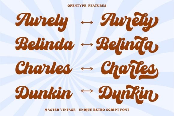 Master Vintage Font PNG with transparent background - Preview 4