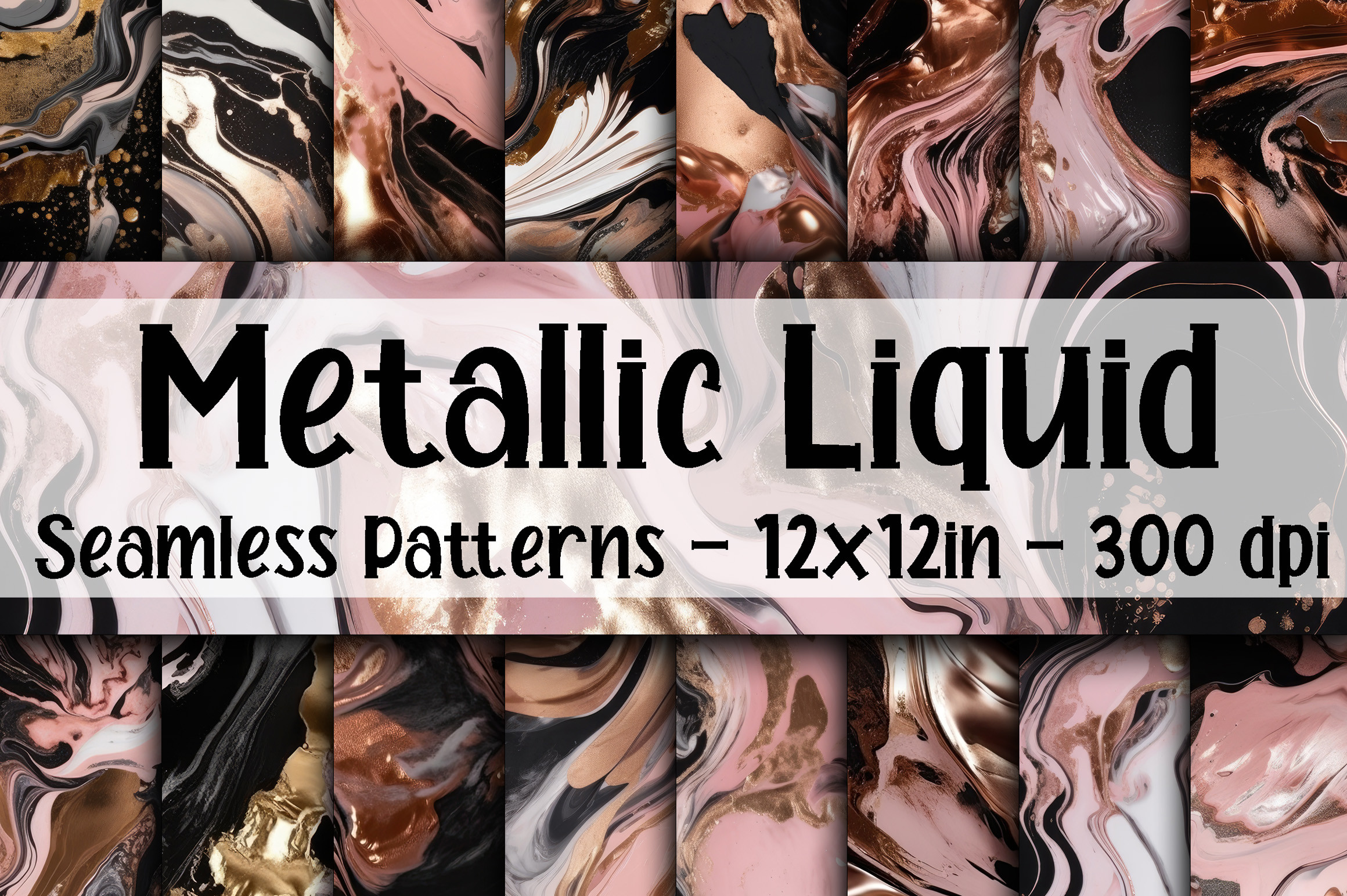 Metallic Liquid Digital Paper - Seamless Graphic by oldmarketdesigns ...