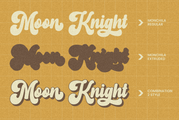 Monchila Font PNG with transparent background - Preview 2