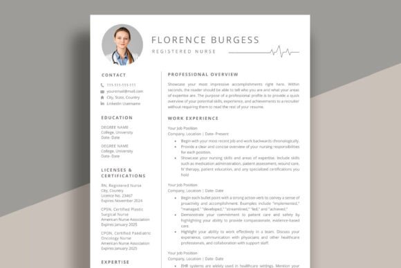 Nurse Resume Template Word | Nurse CV