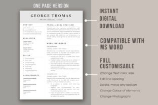 Professional Resume Template for Word Graphic by Aivos · Creative Fabrica