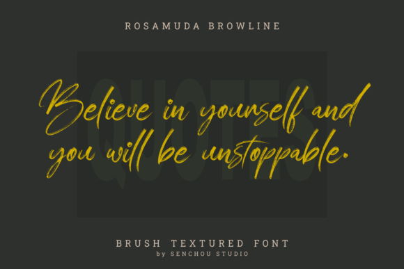 Rosamuda Browline Font PNG with transparent background - Preview 1