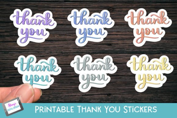 Thank You Stickers - Handlettered