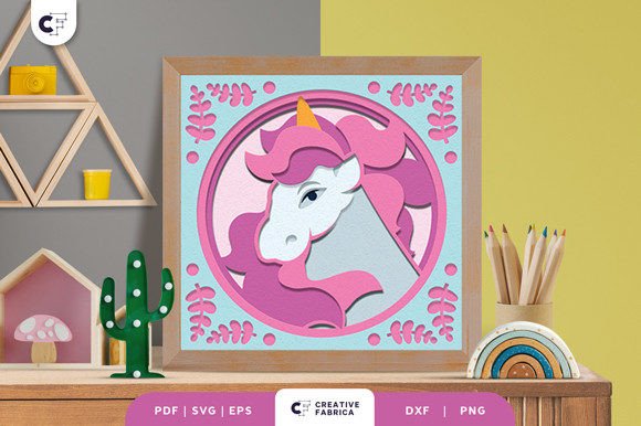 Unicorn Fairytale 3d Paper Cut Svg 3d Svg