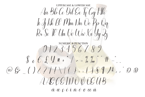 Coconut Oil Font PNG with transparent background - Preview 5
