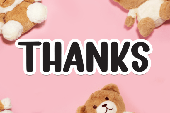 Cute Teddy Bear Font - Preview 6