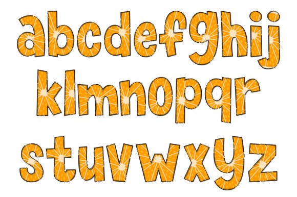 Delicious Orange Font PNG with transparent background - Preview 2