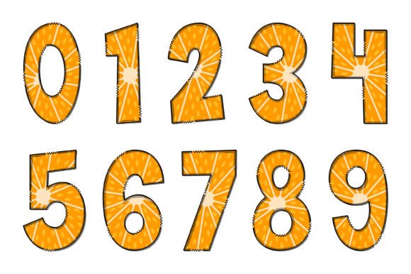 Delicious Orange Font PNG with transparent background - Preview 3