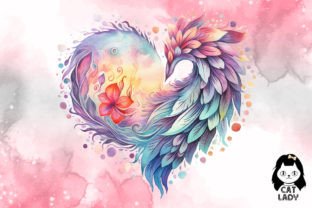 Fairy Heart Watercolor Clipart Bundle Graphic by Cat Lady · Creative ...