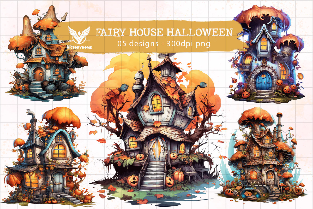 Fairy House Halloween Sublimation Graphic by VictoryHome · Creative Fabrica