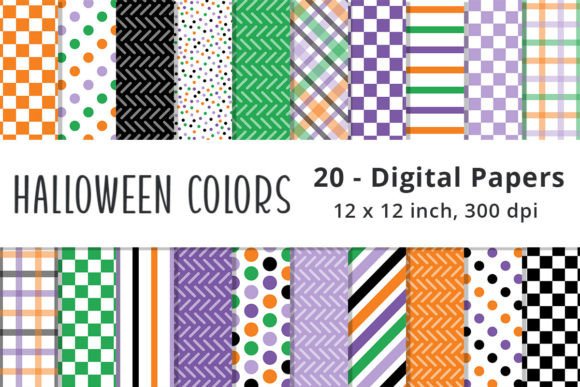 Halloween Color Printable Pattern Paper