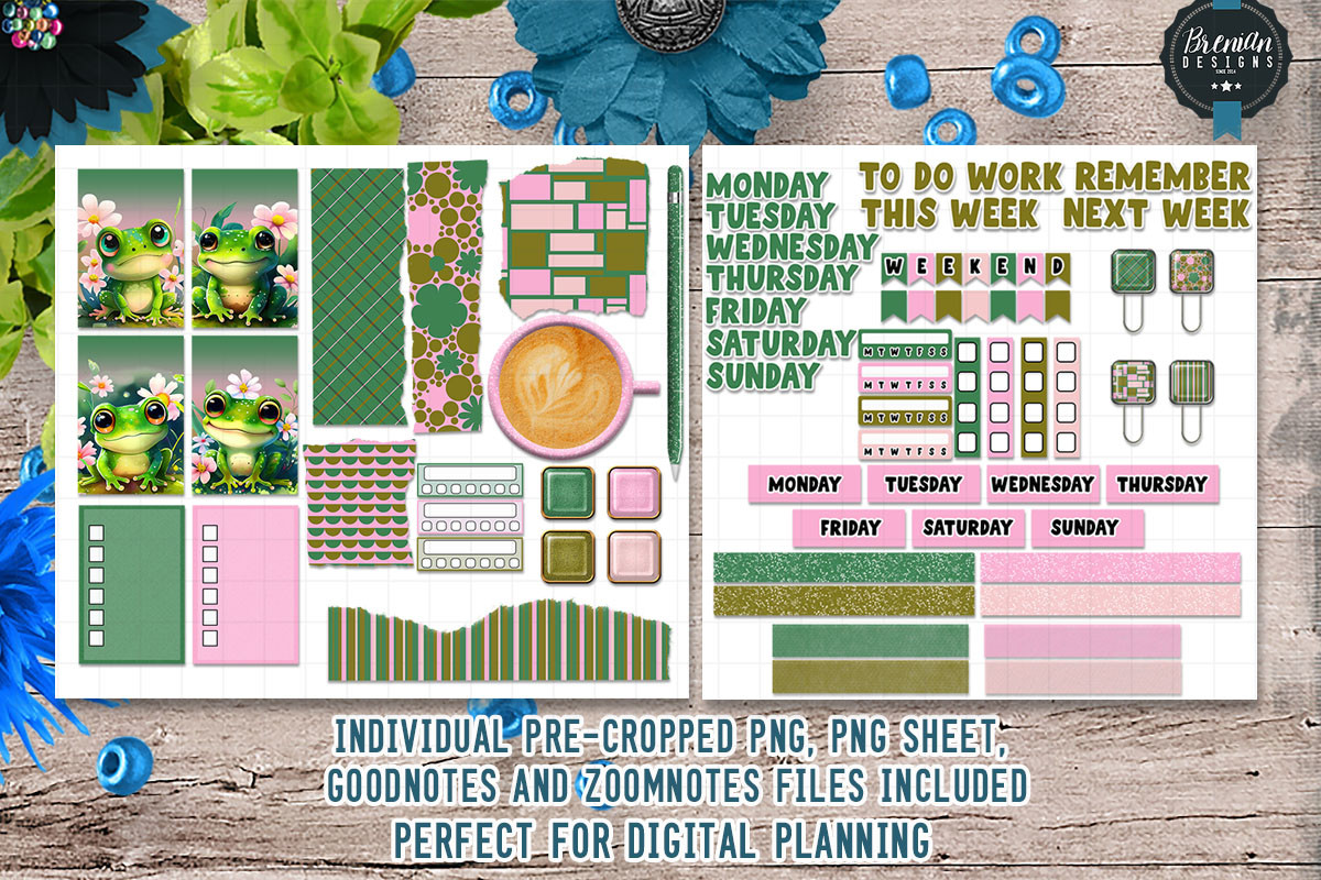 Hoppy Days Digital Stickers Graphic by Bren Wotherspoon · Creative Fabrica