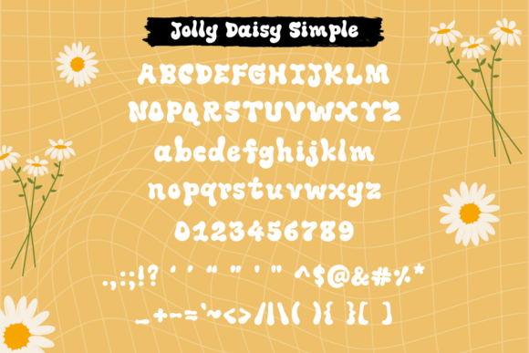 Jolly Daisy Font PNG with transparent background - Preview 3