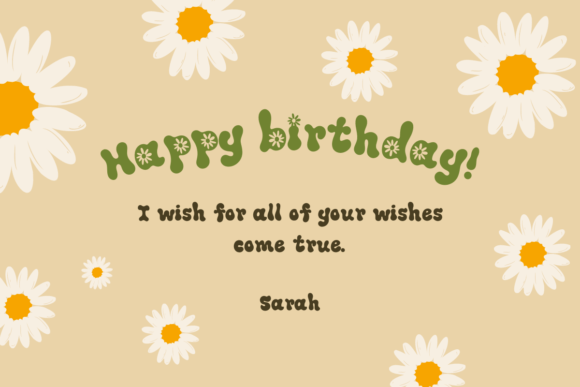 Jolly Daisy Font PNG with transparent background - Preview 4