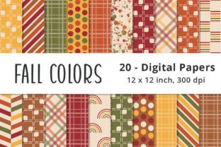Simple Fall Color Background Pattern Printable Fall Color Background Patterns Graphic by Lemon Paper Lab ...