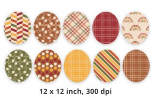 Printable Fall Color Background Patterns Graphic by Lemon Paper Lab ...