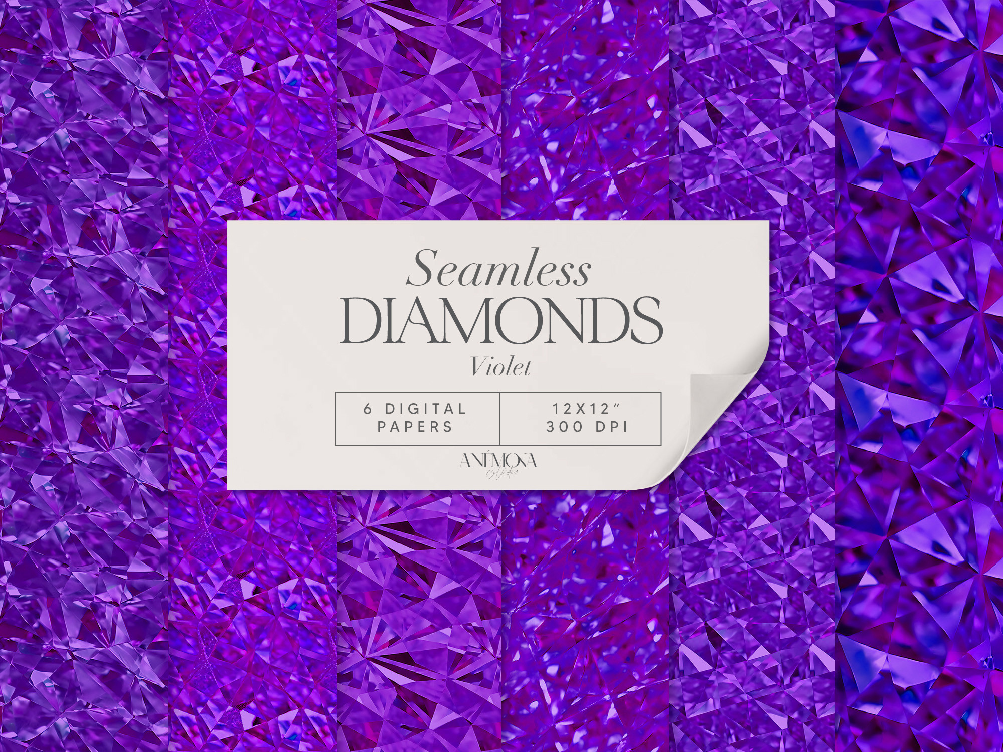 Purple Diamonds Seamless Paper Graphic by rosarioruiz · Creative Fabrica