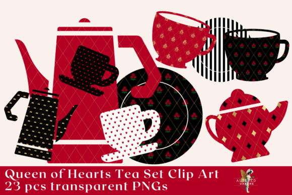 The Queen's Tea Set Clip Art