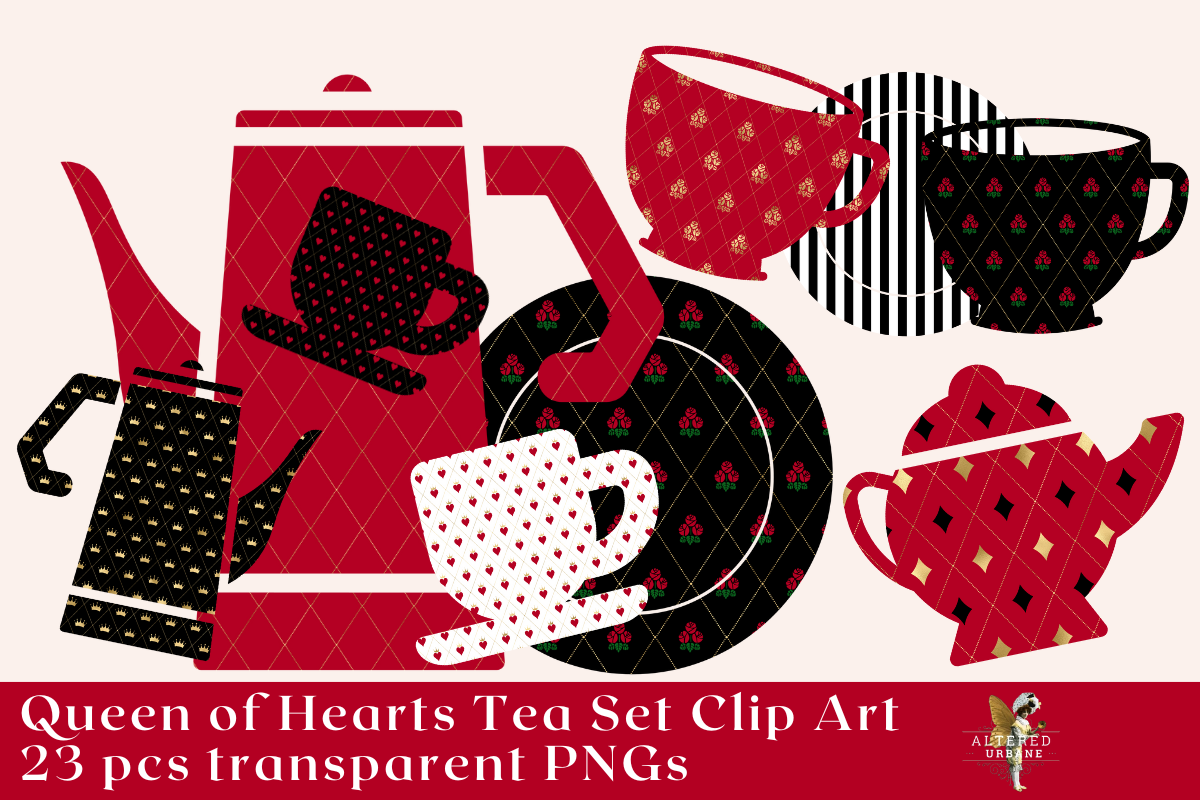 The Queen's Tea Set Clip Art