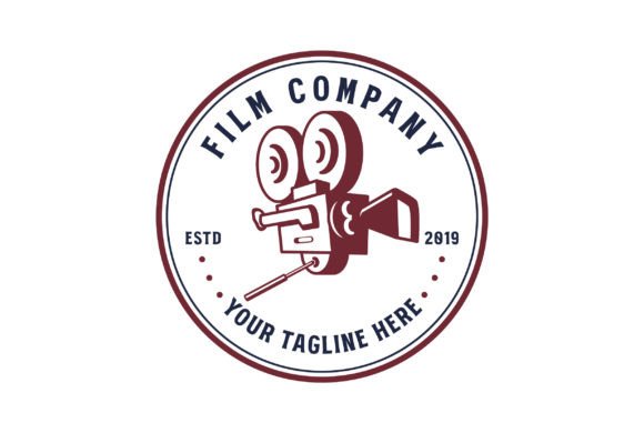 Video Camera Badge Emblem Label Logo