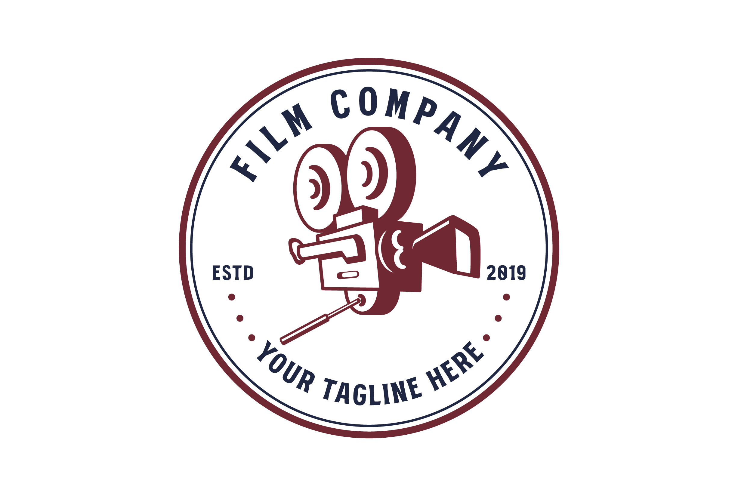 Video Camera Badge Emblem Label Logo