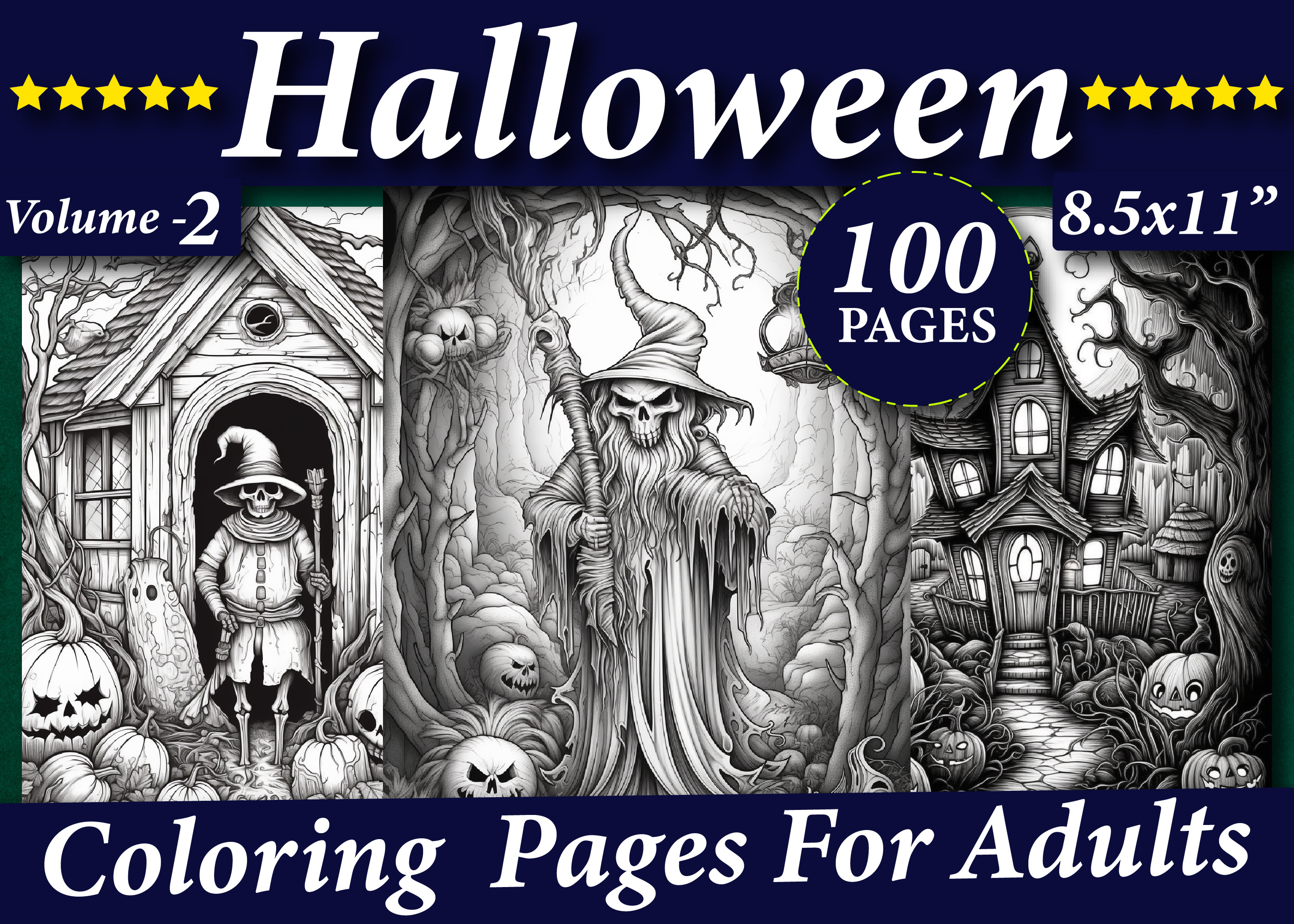 100+ Halloween Coloring Pages for Adults
