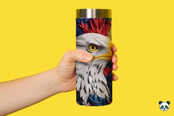3D Eagle Patriotic Tumbler Wrap PNG Graphic by Pandastic · Creative Fabrica