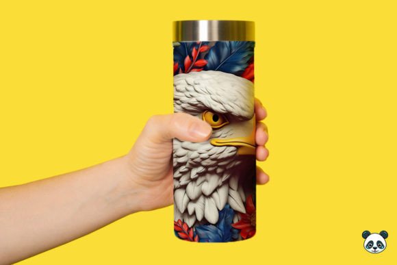 3D Eagle Patriotic Tumbler Wrap PNG Graphic by Pandastic · Creative Fabrica