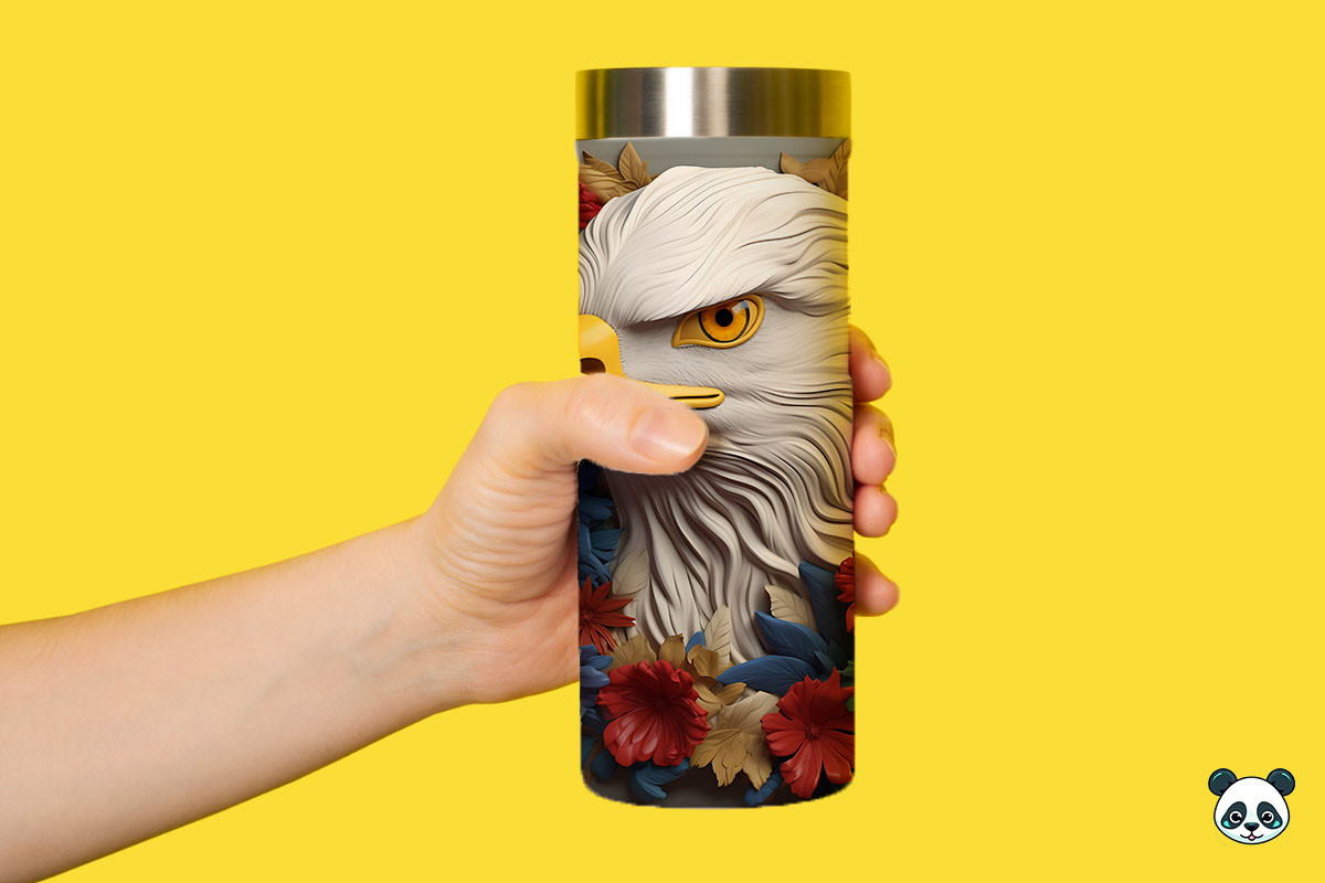3D Eagle Patriotic Tumbler Wrap PNG Graphic by Pandastic · Creative Fabrica