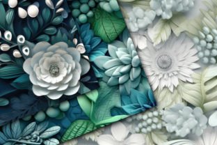 3d Flowers Seamless Patterns Graphic by oldmarketdesigns · Creative Fabrica