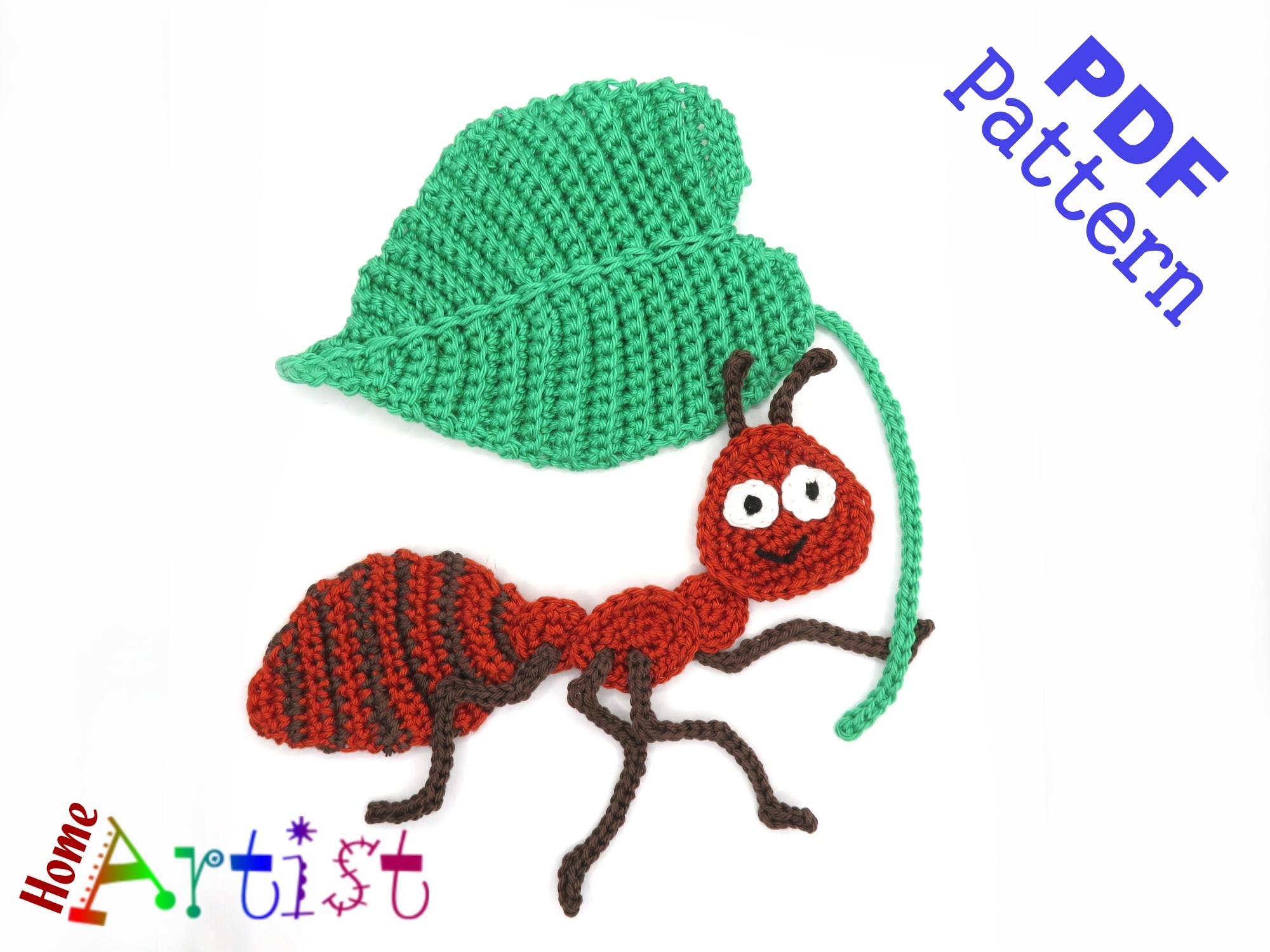 Ant Crochet Applique Pattern