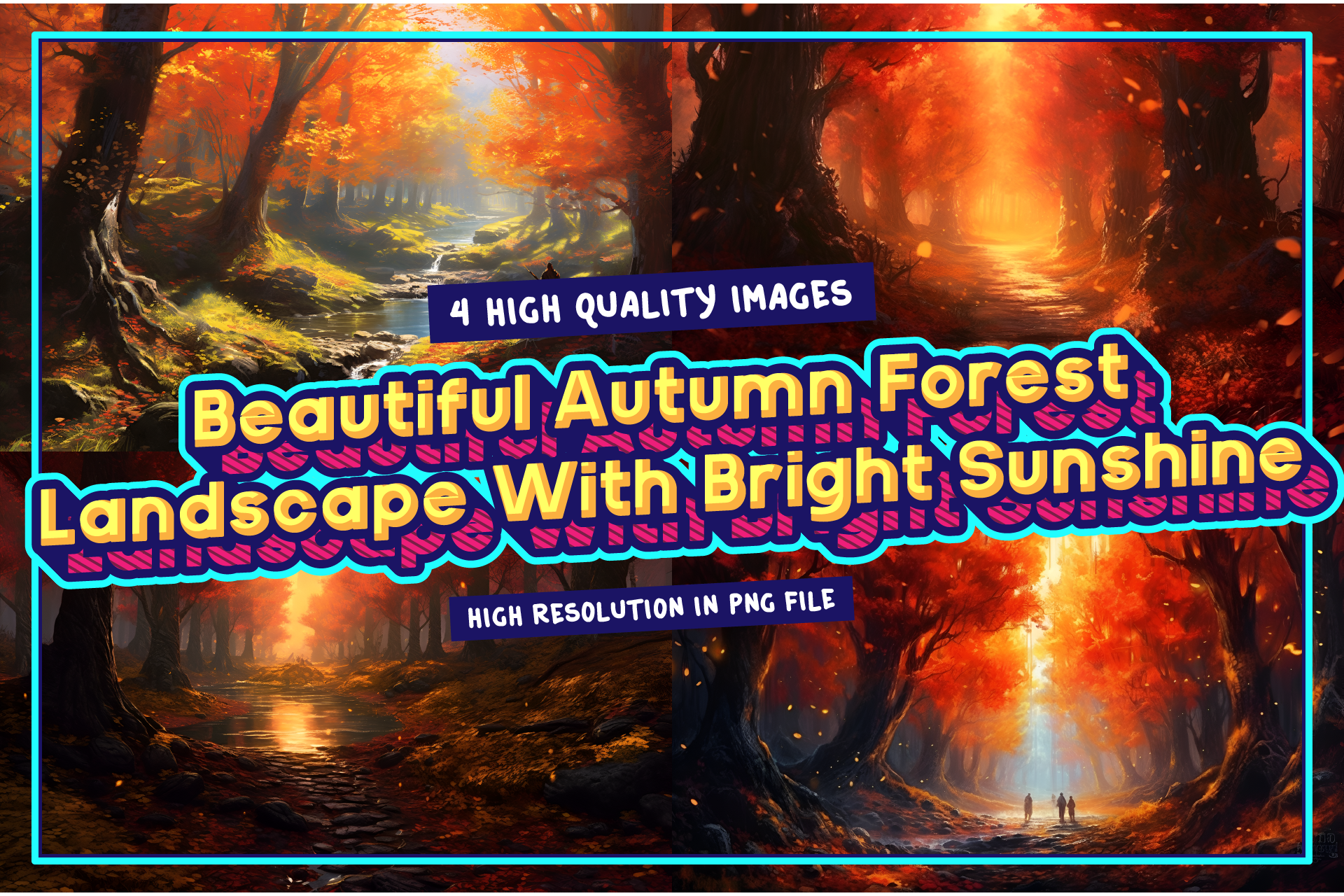Beautiful Autumn Forest Landscape with B Graphic by dpnvisualle ...