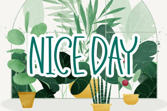 Flowers Home Font PNG with transparent background - Preview 3