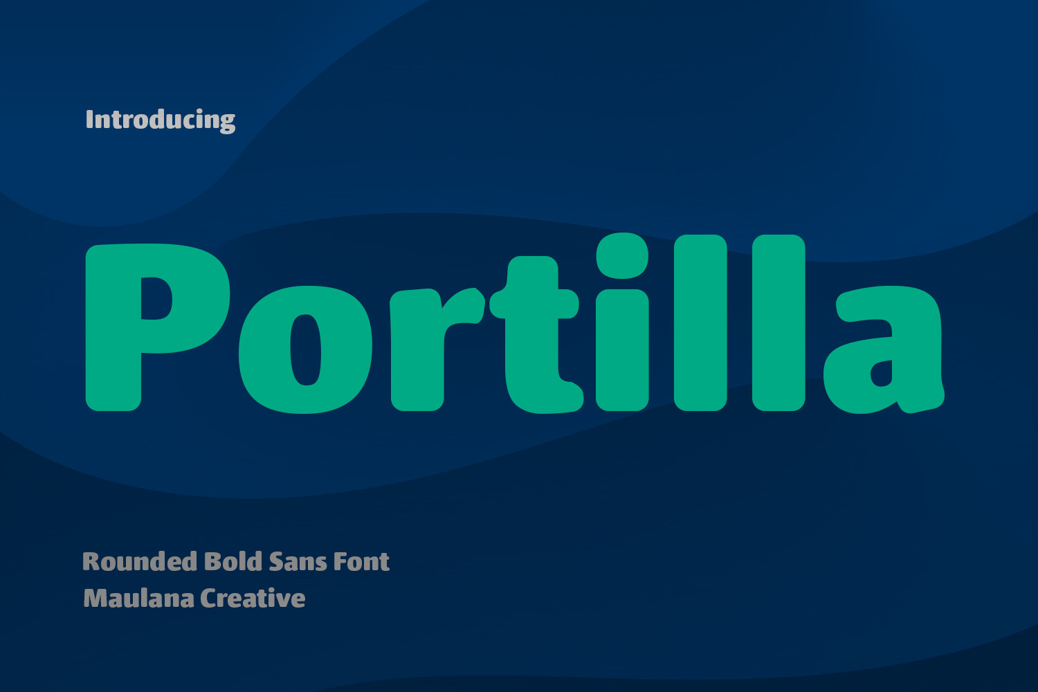 Portilla Rounded Bold Font by Maulana Creative · Creative Fabrica font preview