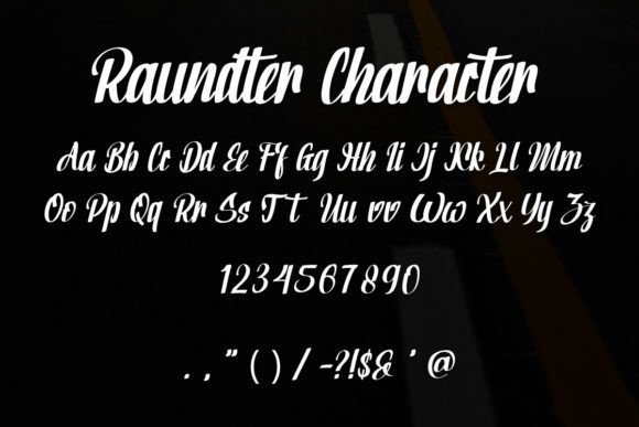 Raundter Font PNG with transparent background - Preview 6