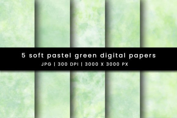 Soft Pastel Green Digital Papers Illustration Fonds d'Écran Par Pugazh Logan
