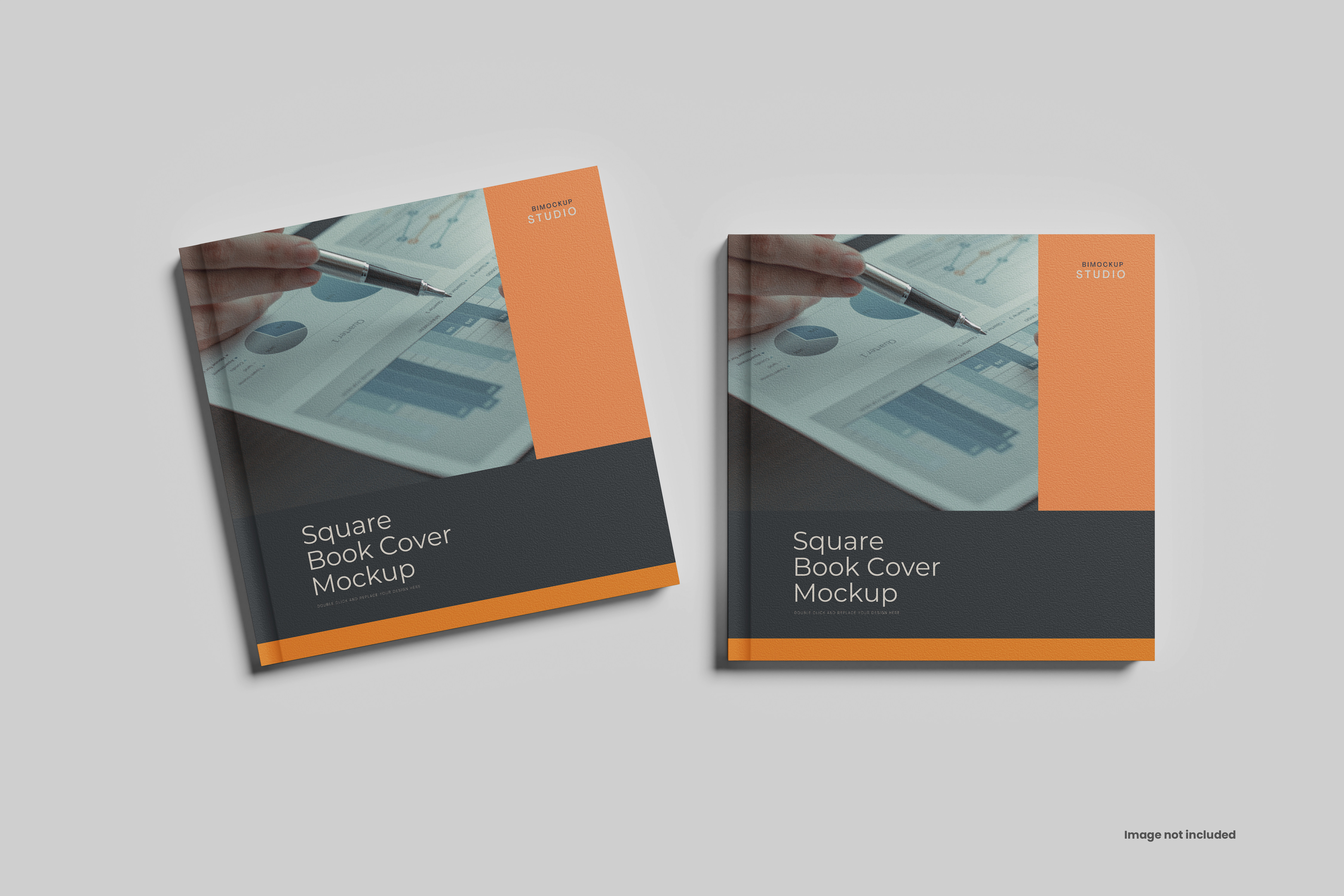 Square Book Cover Mockup Graphic by bimockups · Creative Fabrica