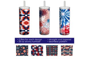 4th of July Tumbler Wraps Bundle Graphic by Red Gypsy Vintage Arts ...