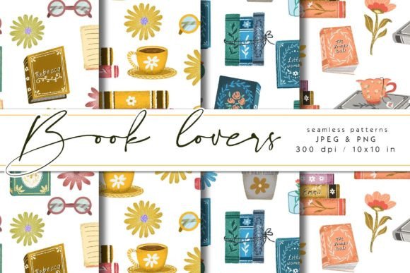 BOOK LOVER Seamless Patterns